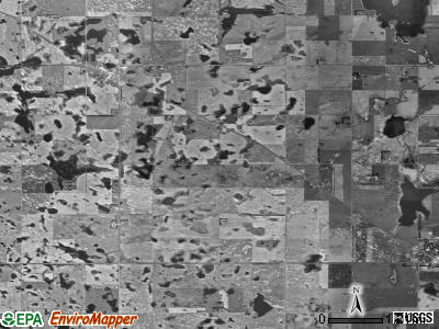 Courtenay township, North Dakota satellite photo by USGS