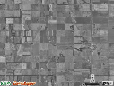 Hunter township, North Dakota satellite photo by USGS