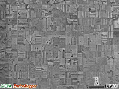 Ecklund township, North Dakota satellite photo by USGS