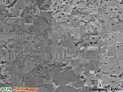 Robinson township, North Dakota satellite photo by USGS