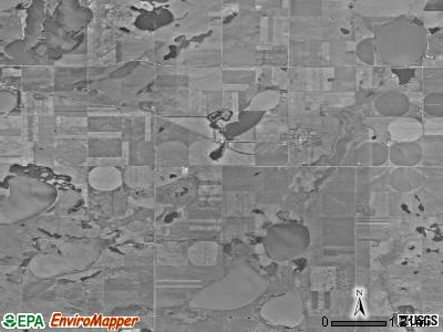 Pettibone township, North Dakota satellite photo by USGS