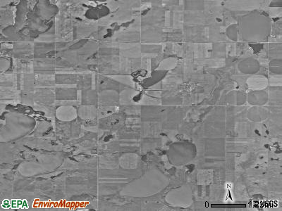 Ashtabula township, North Dakota satellite photo by USGS