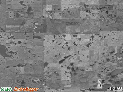 Strong township, North Dakota satellite photo by USGS