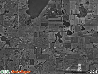 Edna township, North Dakota satellite photo by USGS