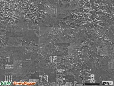 Elk Creek township, North Dakota satellite photo by USGS