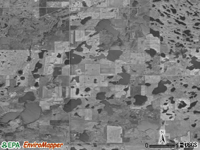 Paris township, North Dakota satellite photo by USGS