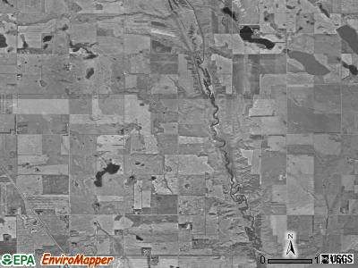 Jim River Valley township, North Dakota satellite photo by USGS