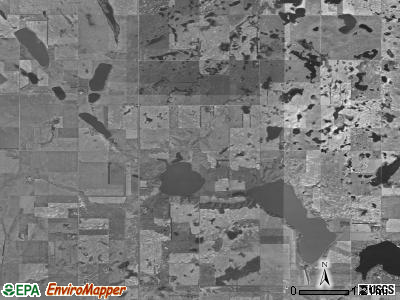 Ashland township, North Dakota satellite photo by USGS