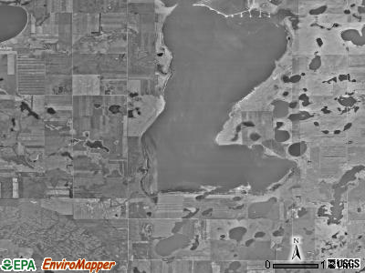 Quinby township, North Dakota satellite photo by USGS