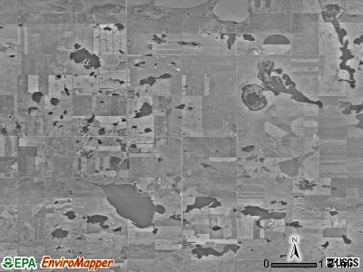 Weiser township, North Dakota satellite photo by USGS