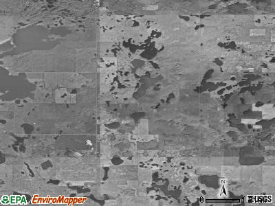 Iosco township, North Dakota satellite photo by USGS