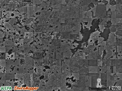 Brimer township, North Dakota satellite photo by USGS