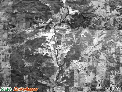 West Roanoke township, Arkansas satellite photo by USGS