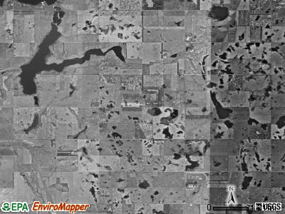 Rose township, North Dakota satellite photo by USGS