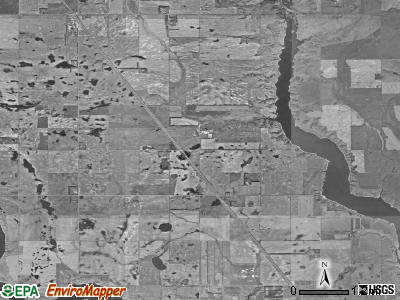 Buchanan township, North Dakota satellite photo by USGS