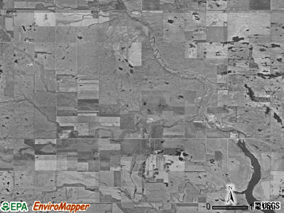 Hidden township, North Dakota satellite photo by USGS