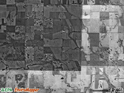 Weimer township, North Dakota satellite photo by USGS