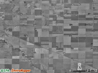 Rush River township, North Dakota satellite photo by USGS