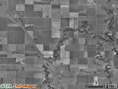 Harwood township, North Dakota satellite photo by USGS