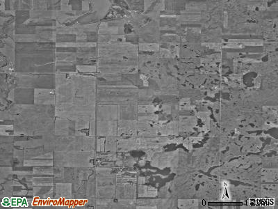 Christiania township, North Dakota satellite photo by USGS