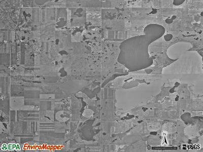 Vernon township, North Dakota satellite photo by USGS