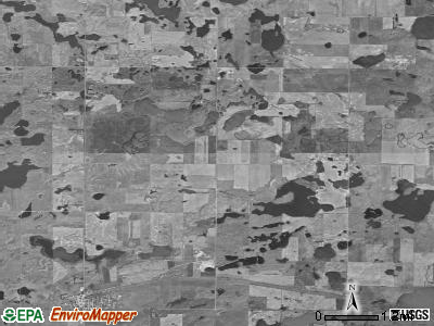 Flint township, North Dakota satellite photo by USGS