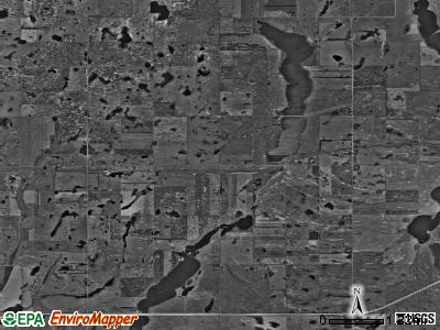 Eckelson township, North Dakota satellite photo by USGS