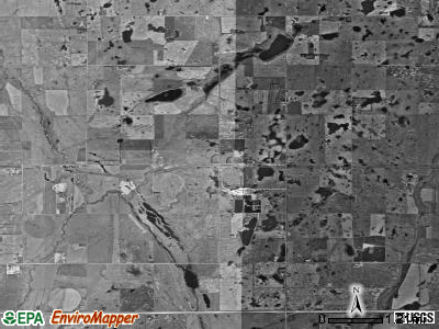 Spiritwood township, North Dakota satellite photo by USGS