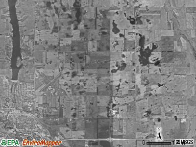 Bloom township, North Dakota satellite photo by USGS