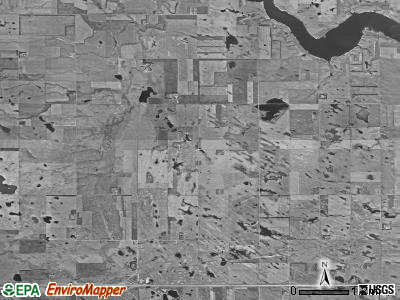 Eldridge township, North Dakota satellite photo by USGS