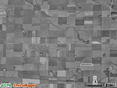 Harmony township, North Dakota satellite photo by USGS
