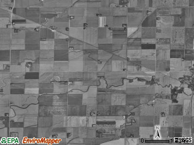 Raymond township, North Dakota satellite photo by USGS