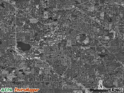 Ela township, Illinois satellite photo by USGS