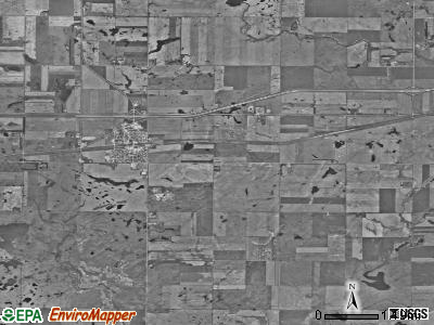 Woodlawn township, North Dakota satellite photo by USGS