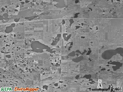 St. Paul township, North Dakota satellite photo by USGS