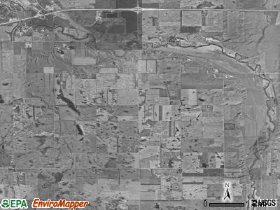 Homer township, North Dakota satellite photo by USGS