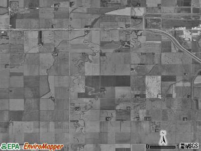 Mapleton township, North Dakota satellite photo by USGS