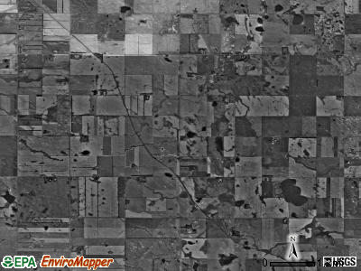 Cuba township, North Dakota satellite photo by USGS