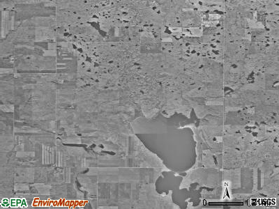 Tanner township, North Dakota satellite photo by USGS