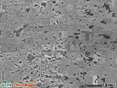 Newbury township, North Dakota satellite photo by USGS