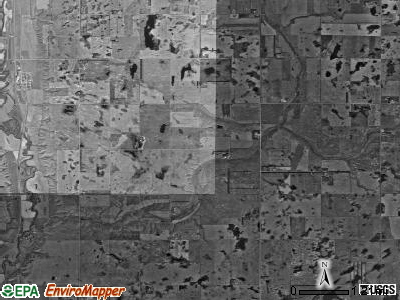 Ypsilanti township, North Dakota satellite photo by USGS
