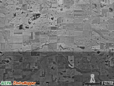 Sydney township, North Dakota satellite photo by USGS