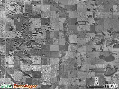Clifton township, North Dakota satellite photo by USGS