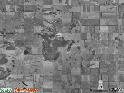 Eldred township, North Dakota satellite photo by USGS
