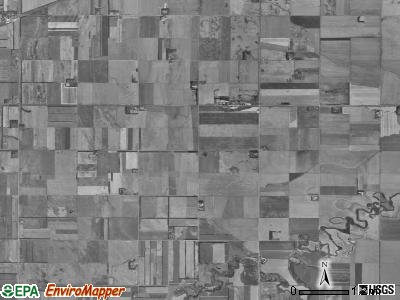Walburg township, North Dakota satellite photo by USGS