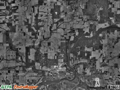 Byron township, Illinois satellite photo by USGS