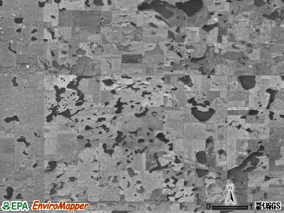 Germania township, North Dakota satellite photo by USGS