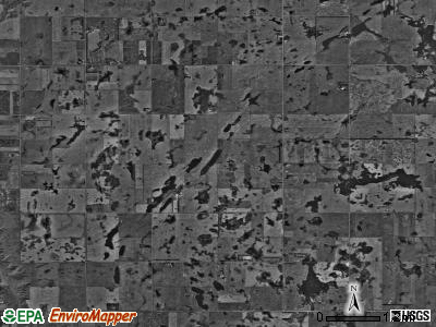 Manns township, North Dakota satellite photo by USGS