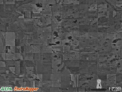 Severn township, North Dakota satellite photo by USGS