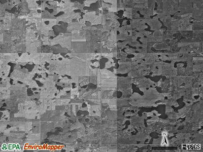 Griffin township, North Dakota satellite photo by USGS